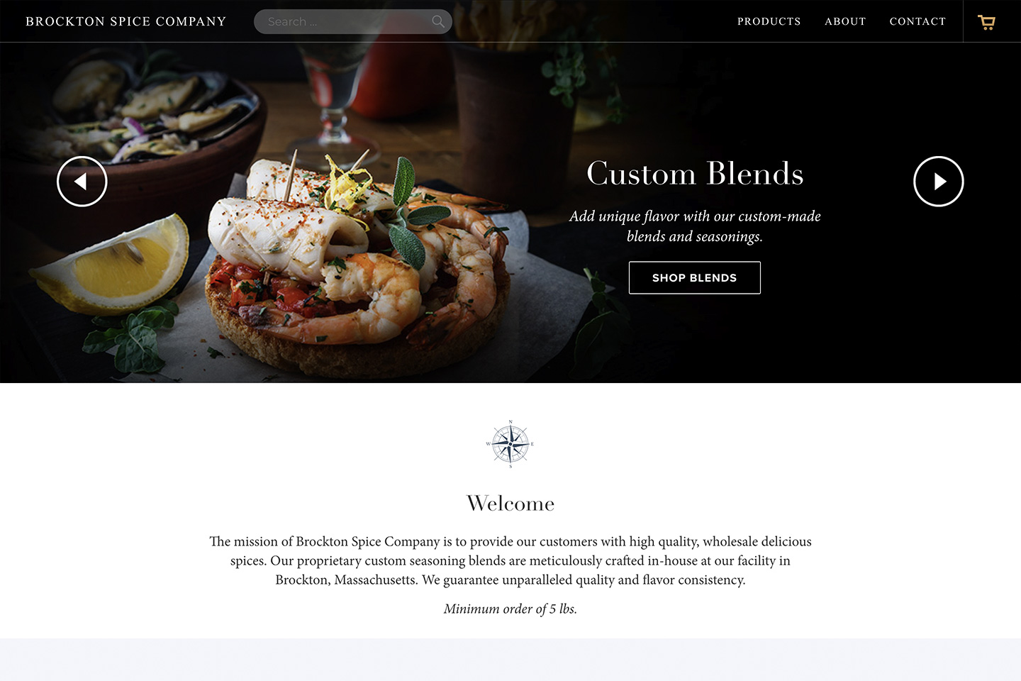 Brockton Spice Company Website Design