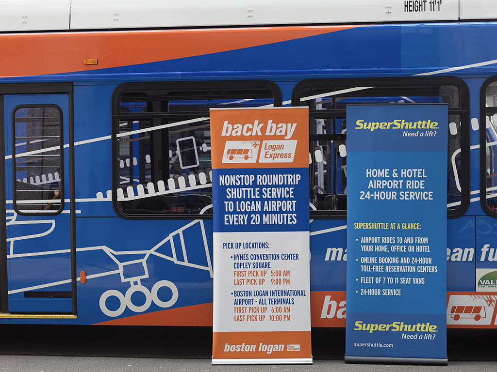 Massport Logan Express Shuttle Launch Banners
